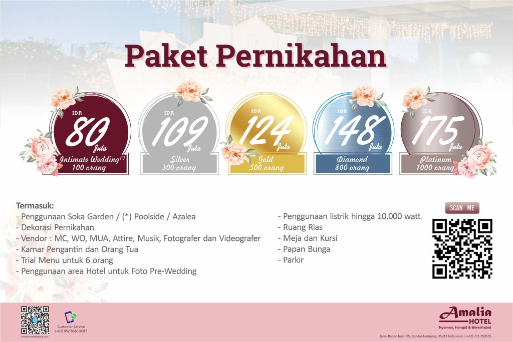 PAKET PERNIKAHAN HOTEL AMALIA