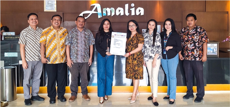 Selalu Tingkatkan Kualitas Pelayanan, Hotel Amalia Peroleh Sertifikasi Usaha Pariwisata & Pertahankan Sertifikasi Bintang Tiga